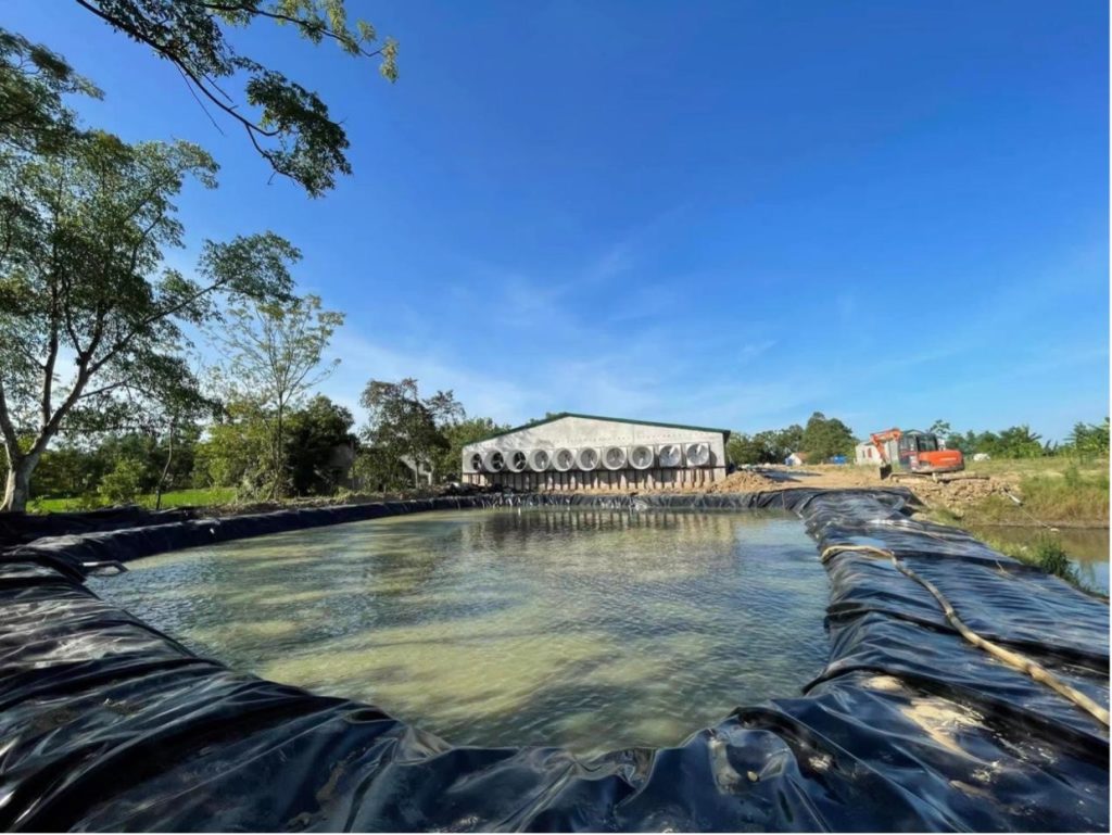 Bemax Factory Area with pond and its geomembrane product